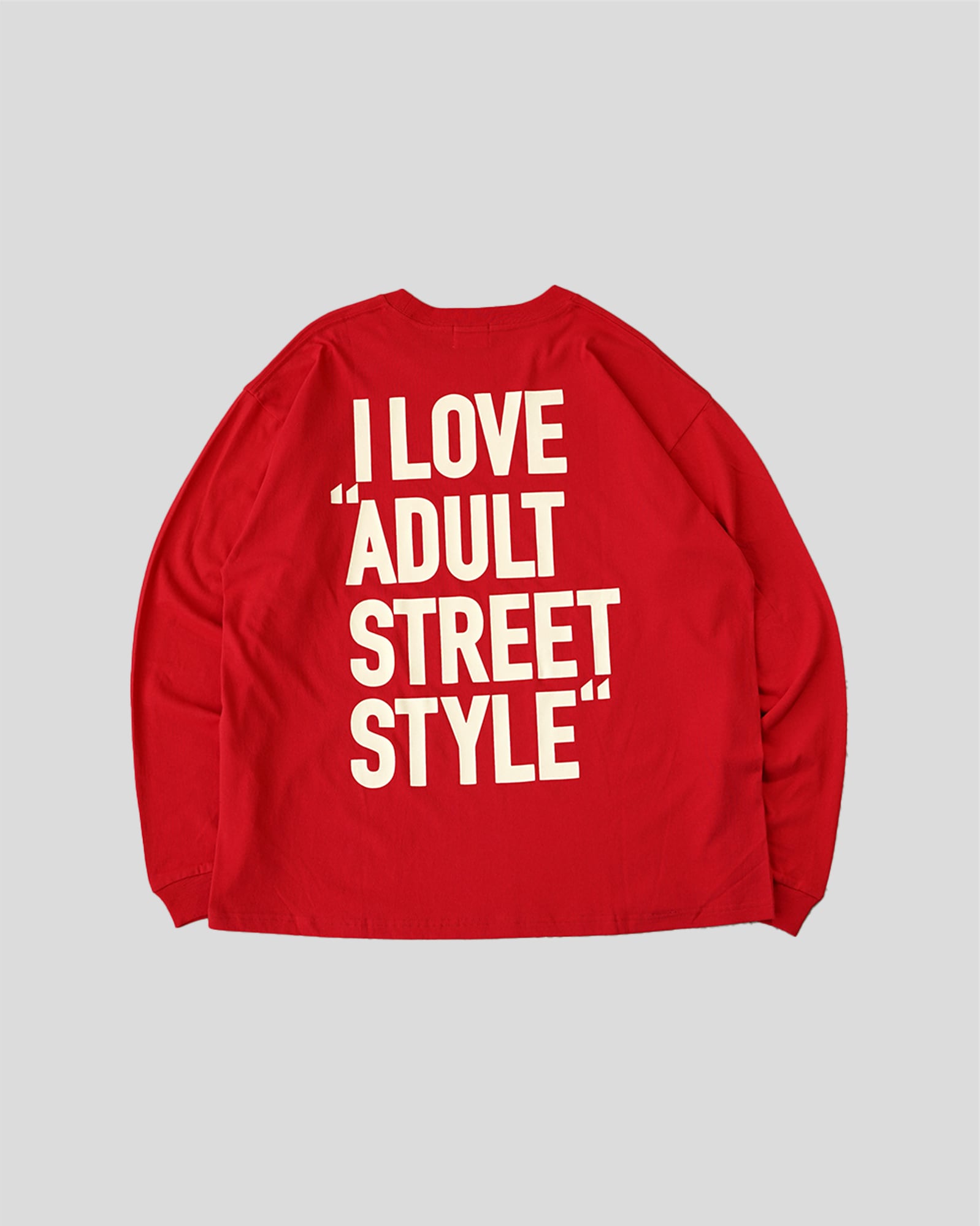 LP MM "I LOVE" ASS L/S TEE RED×CREAM