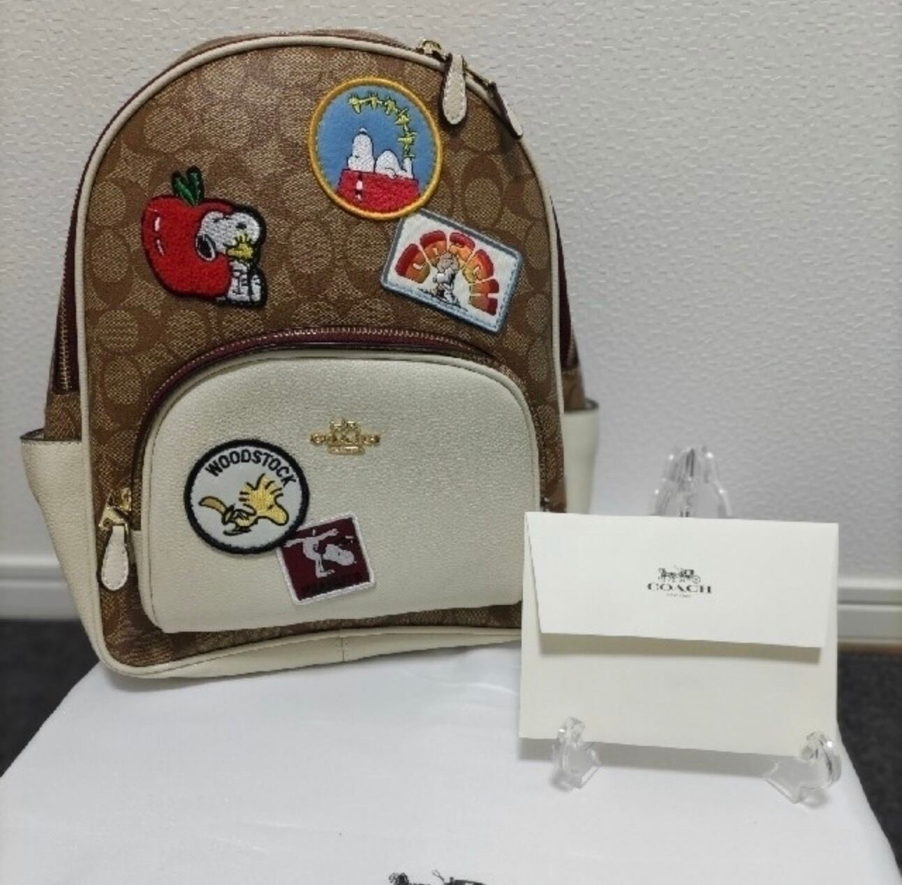 リュックCOACH　スヌーピー　リュック　クリスマス