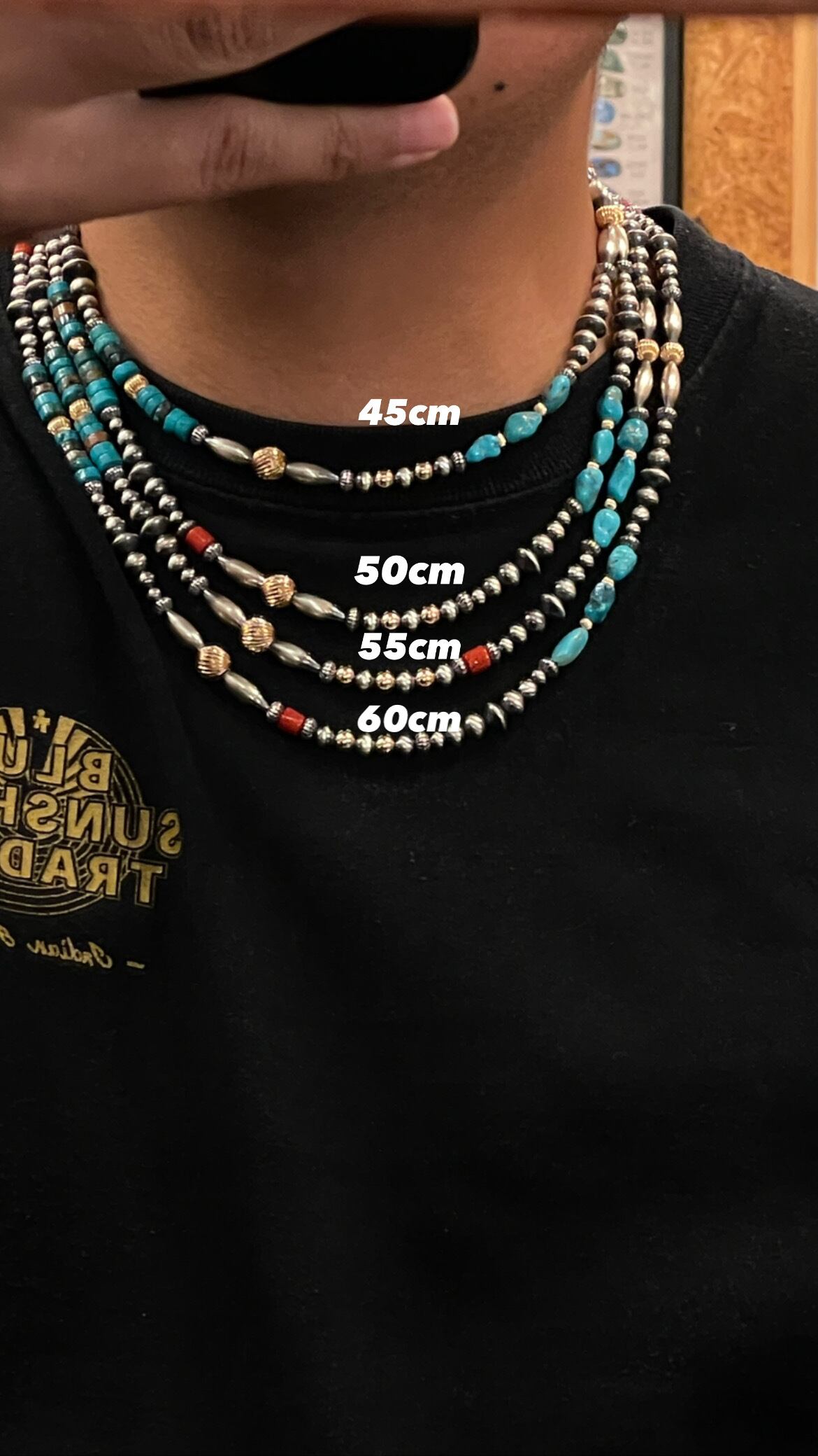 ブライト（Bright）ネックレス（Wave S Hematite All Gold）50cm