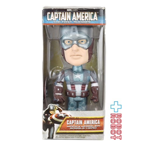 ※難有り:ファンコ マーベル キャプテン・アメリカ ザ・ファースト・アベンジャー キャプテン・アメリカ ワッキーワブラー ボブルヘッド フィギュア 開封箱入