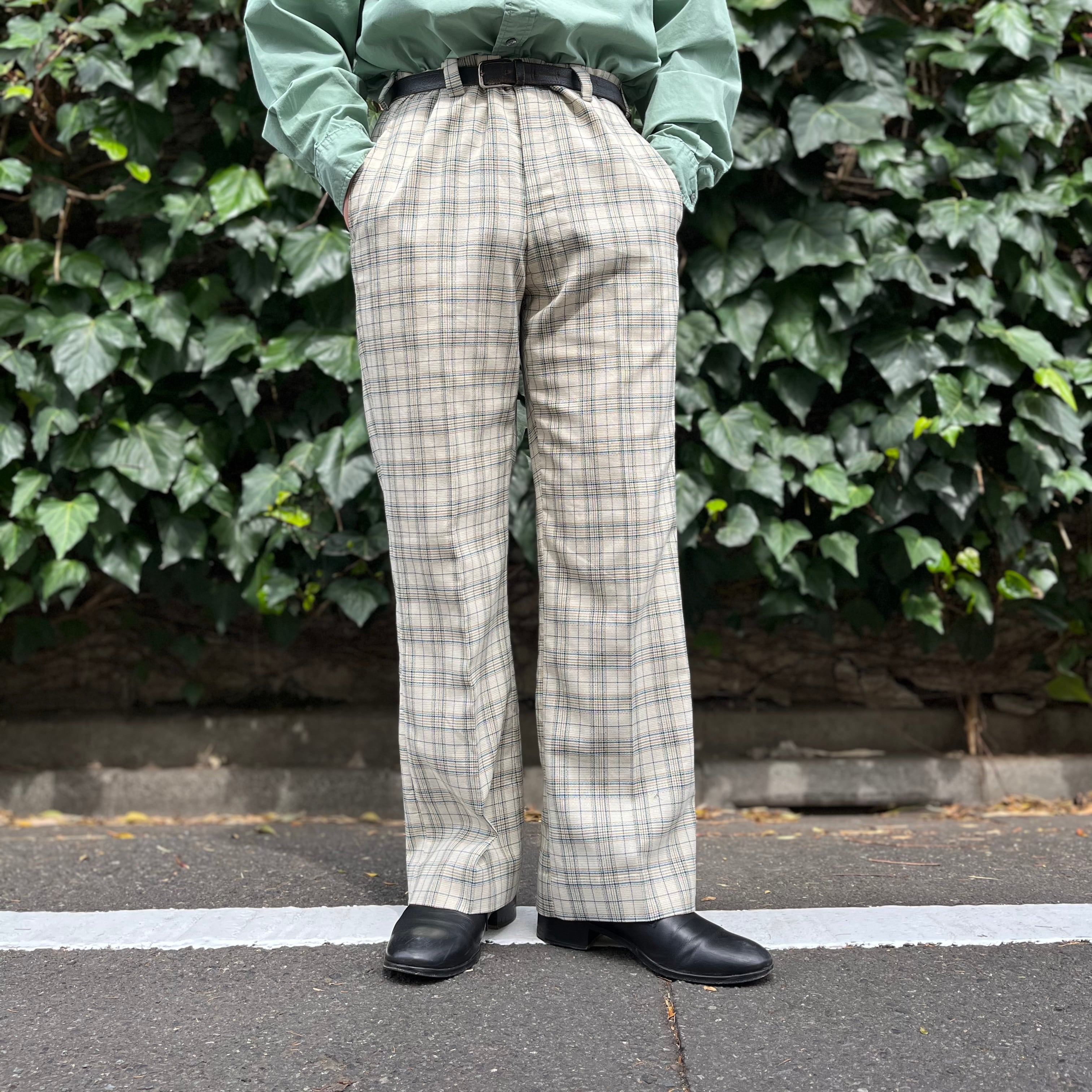 70s slacks ロケットタロン　ヴィンテージ　hageer タロンジップ