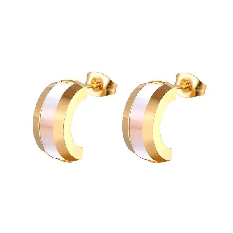 金アレ対応 シンプルフープ風ピアス(0302)