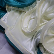 社交ダンス 衣装 スタンダードドレス スタンダード ドレス ワンピース 青 緑 フロート レース 光沢 綺麗 上品 ダンス パーティ 発表会 ブルー系 グリーン系 かっこいい 高級感 舞台用 美しい フリル揺れる ドレスアップ おしゃれ エレガント 女性用 パフォーマンス用 軽やか