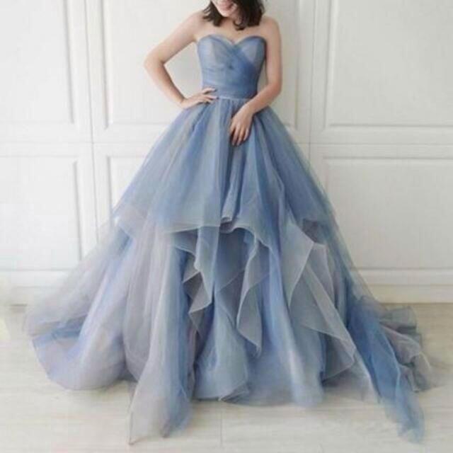 高品質！ カラードレス トレーン 花嫁/ウェディングドレス 色