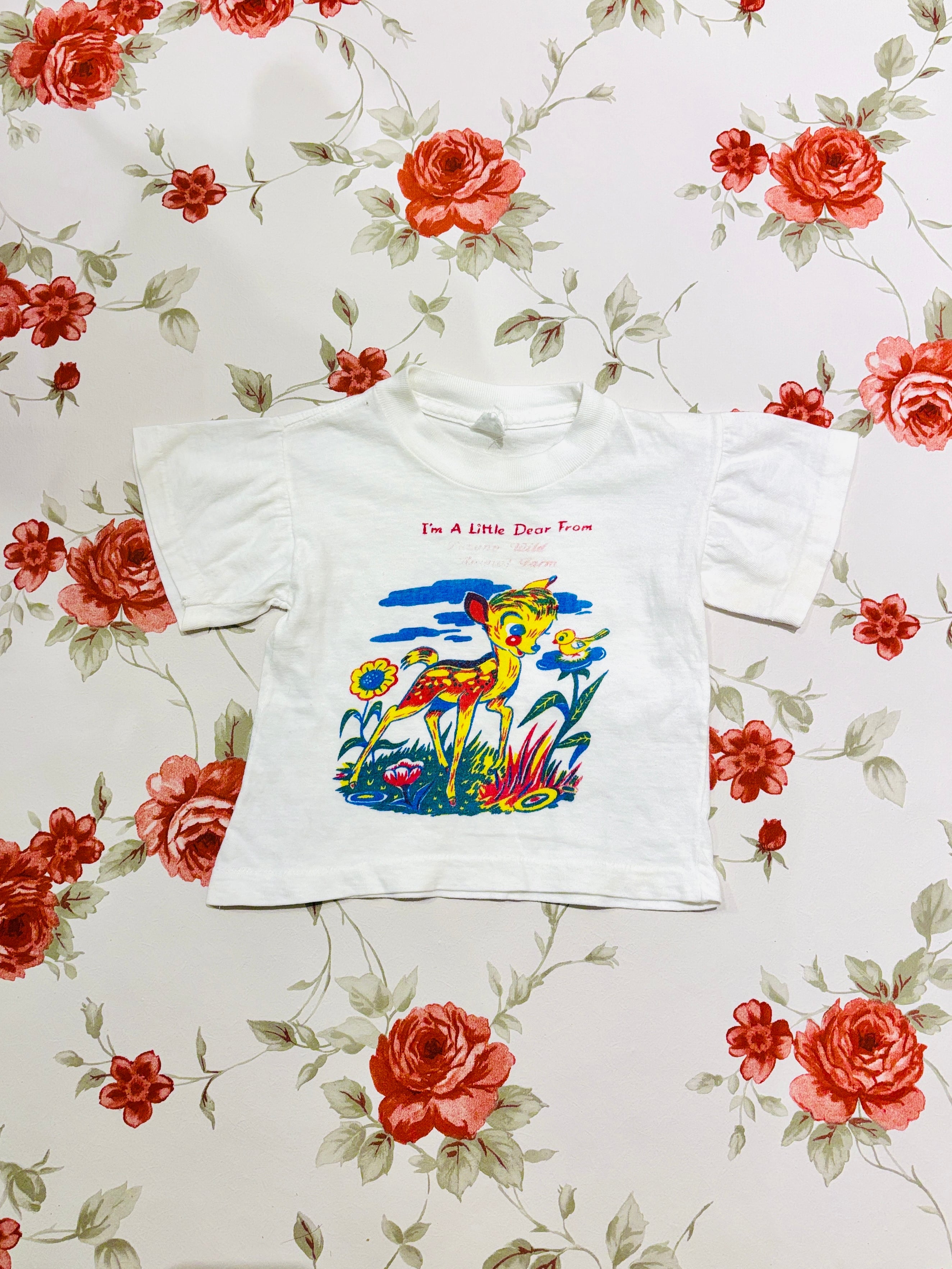 【kids vintage】80's Bambi T-sh. about3-4y