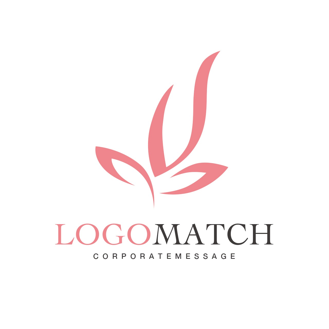 愛らしい3つの花のロゴ