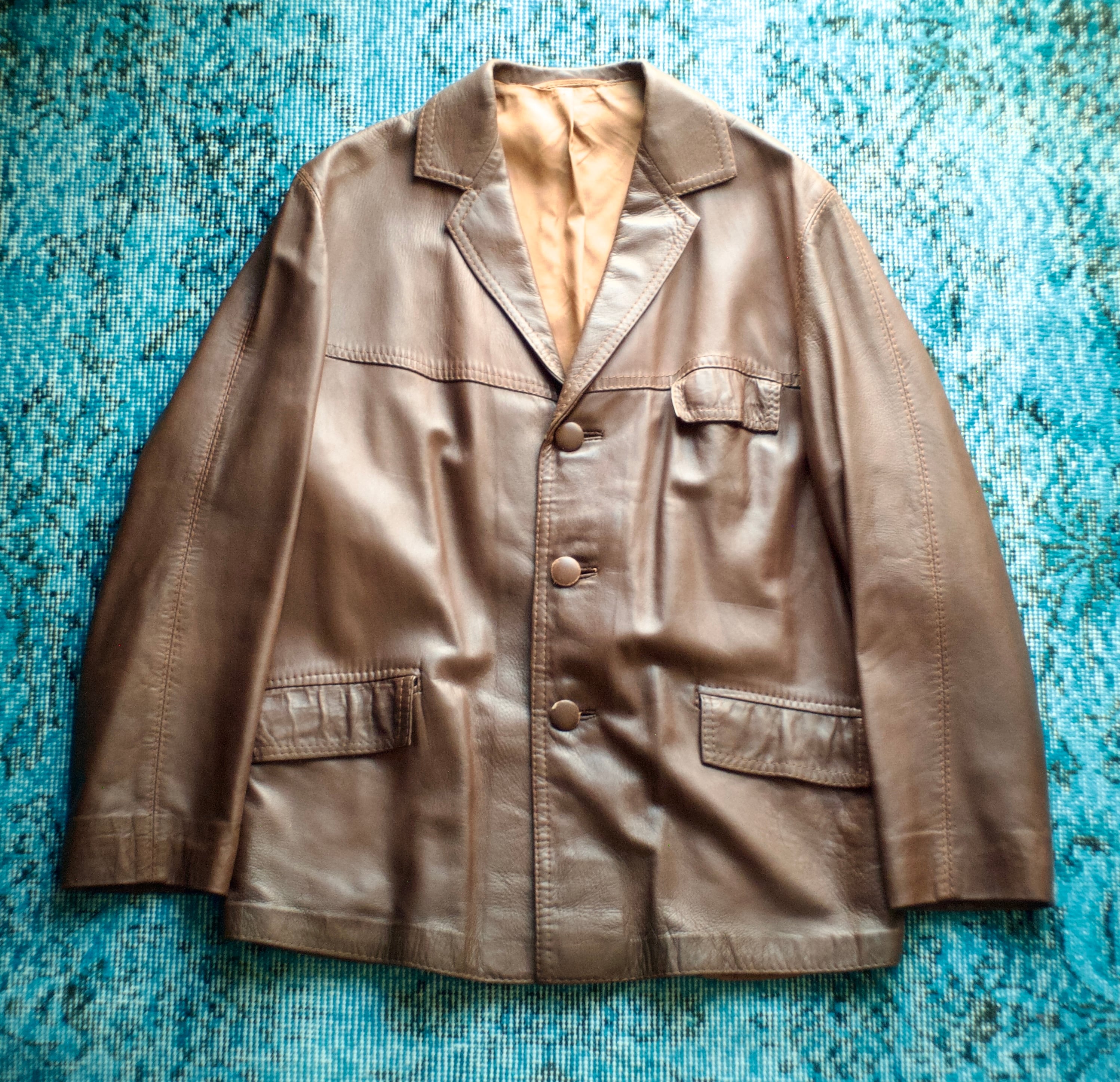 名品 フランス ビンテージ レザー コルビジェ ジャケット L〜XL