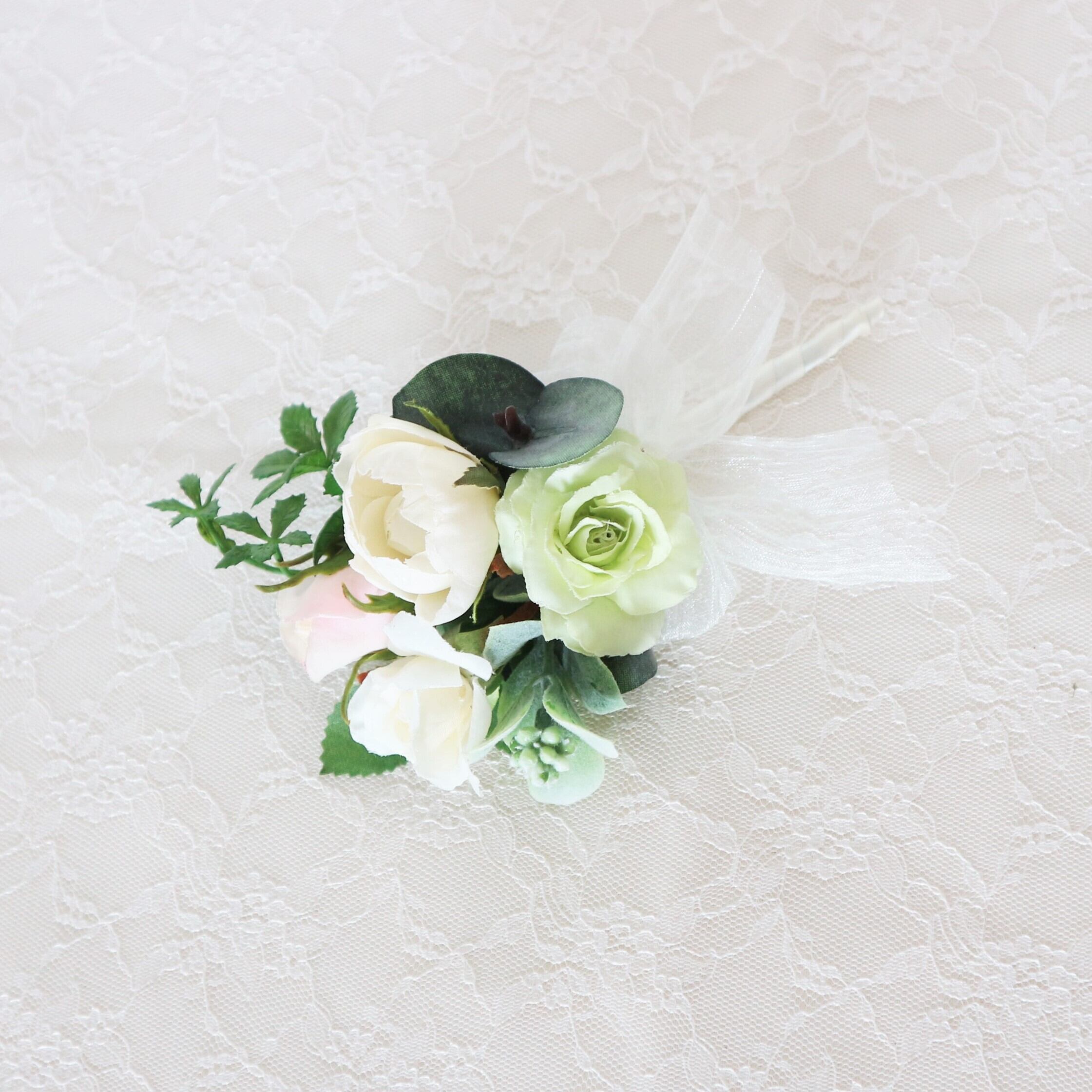 ローズとシュガーバインのブーケ＆ブートニアset | Luna et Lily