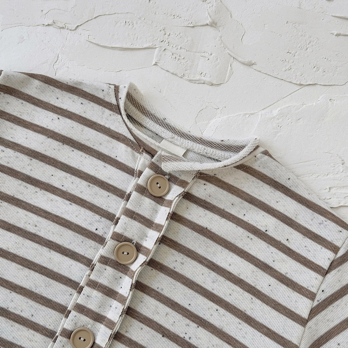 sweetワッペンつぶつぶボーダーカバーオール