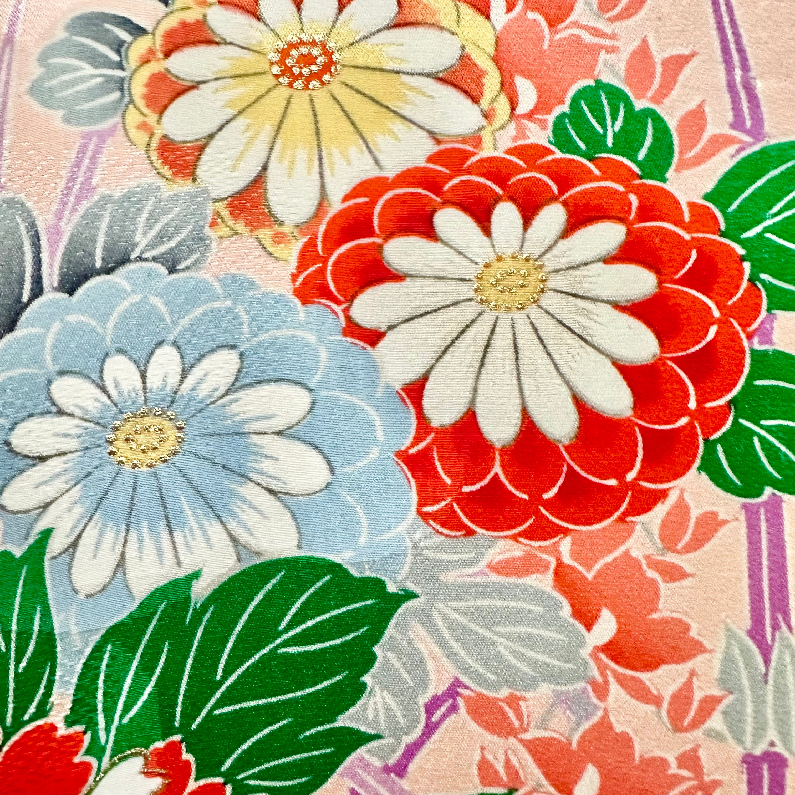 Kimono fabric panel 27×27cm 着物のファブリックパネル アンティーク