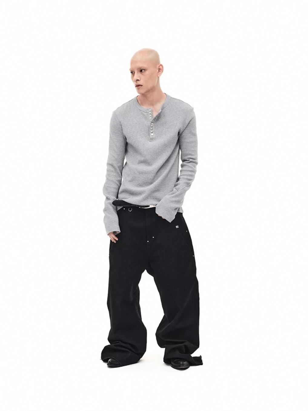 Opium Ribbed Thermal Henley Shirt サーマル Opium Ribbed Thermal Henley Shirt サーマル | Juns garment service