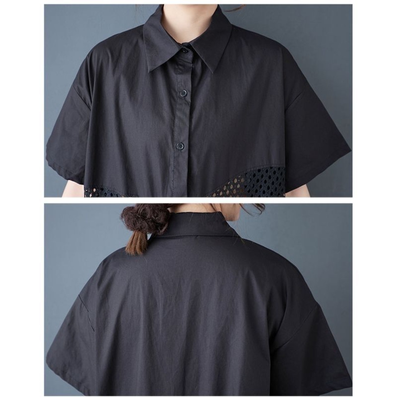 メッシュ チュール 切替 モードワンピース  30067