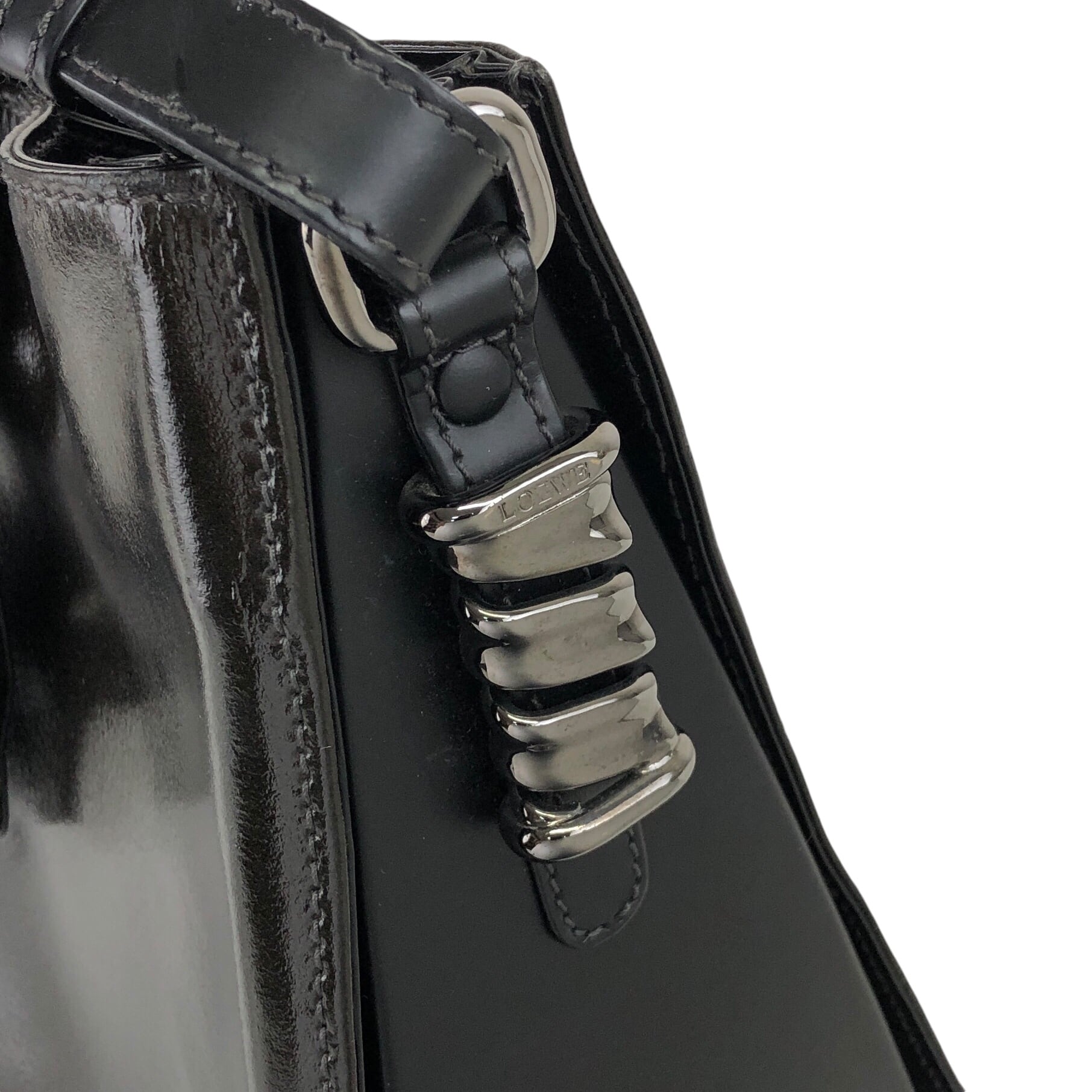LOEWE ロエベ ベラスケス ショルダーバッグ ブラック カーキ LOEWE ロエベ ベラスケス ショルダーバッグ ブラック カーキ