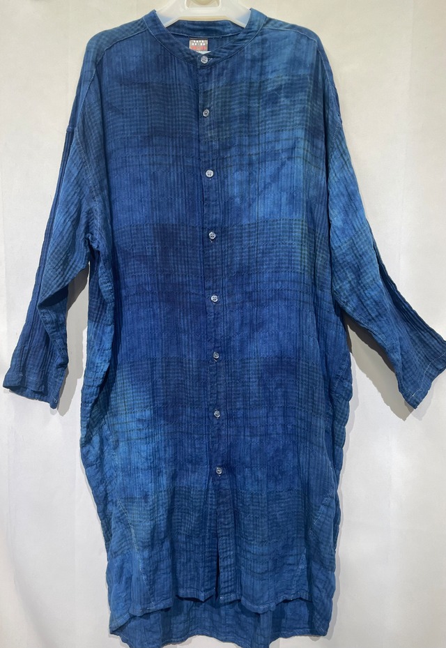 藍染ワンピース/長袖/綿/F[aiw602-115]送料無料