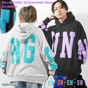 \SALE/◆ビッグロゴ 立体プリント ビッグパーカー◆ng-82522