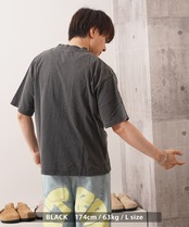 ◆ハート刺繍 ピグメントTシャツ◆ms-8845-122