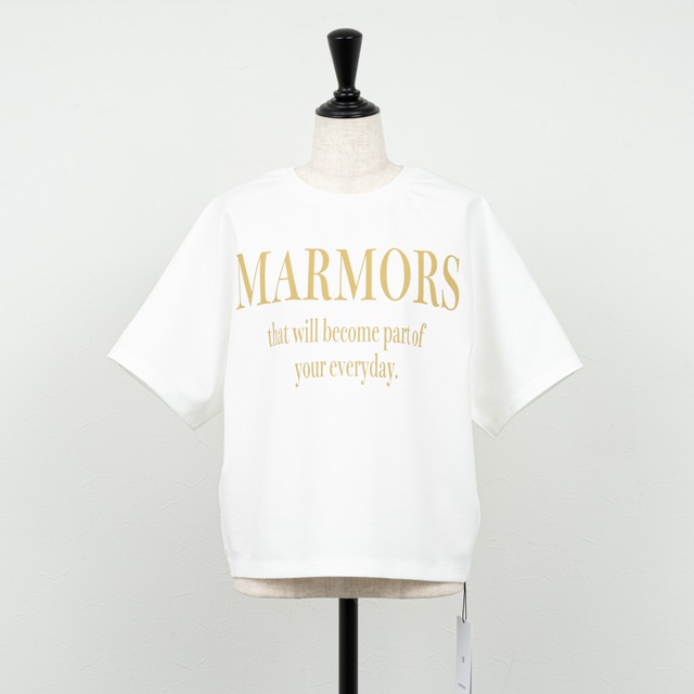 【marmors／マルモア】ポンチロゴTシャツ（ホワイト）