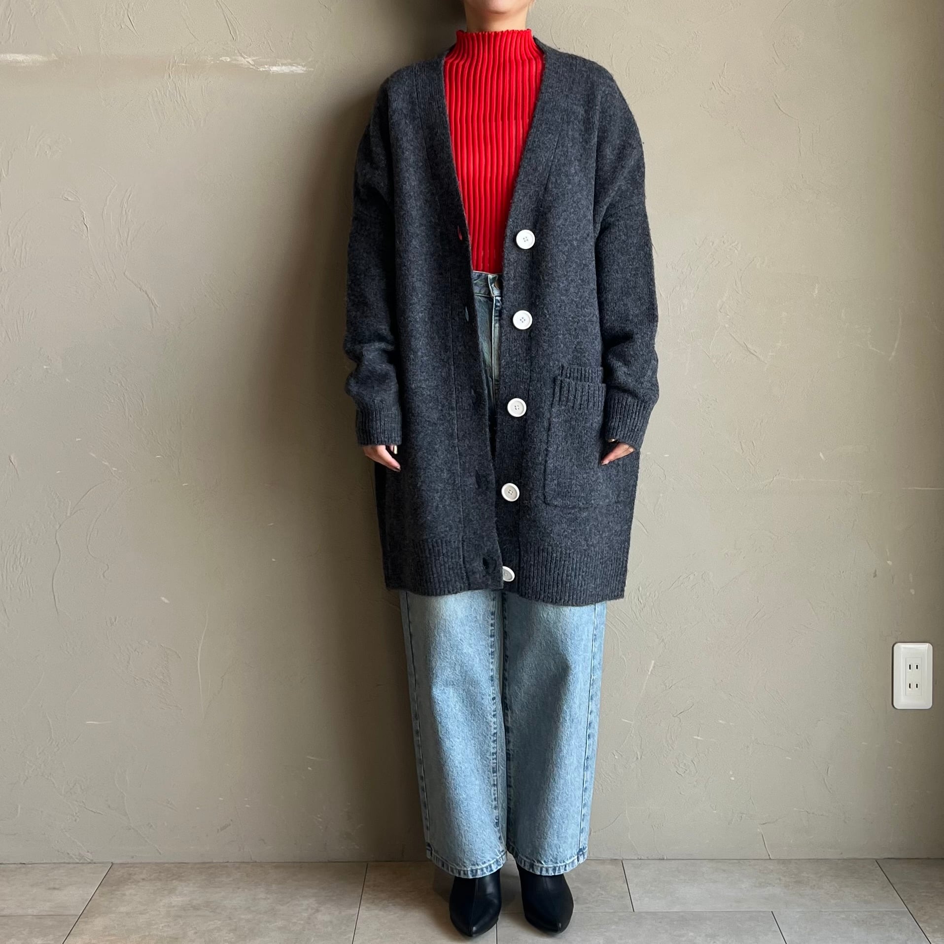 デンハム DENHAM ロング　カーディガン 長袖　ウール　毛　F エココージーシック ロングフーディーカーディガン｜BAREFOOT DREAMS