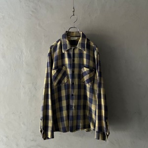 block check 2tone heavy flannel shirt