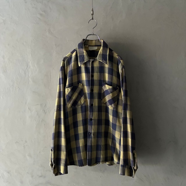 block check 2tone heavy flannel shirt