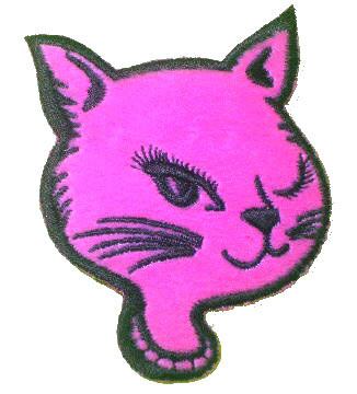 FOXY CAT フォクシーキャット ピンク アイロンパッチ アップリケ FD0318