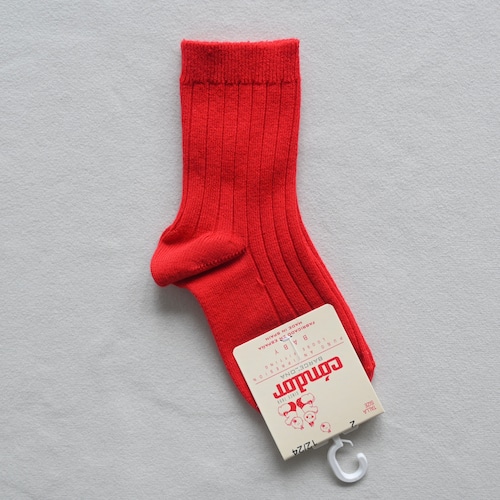 《condor》Basic rib short socks / カラー550 Rojo / 2Y(1-2Y)