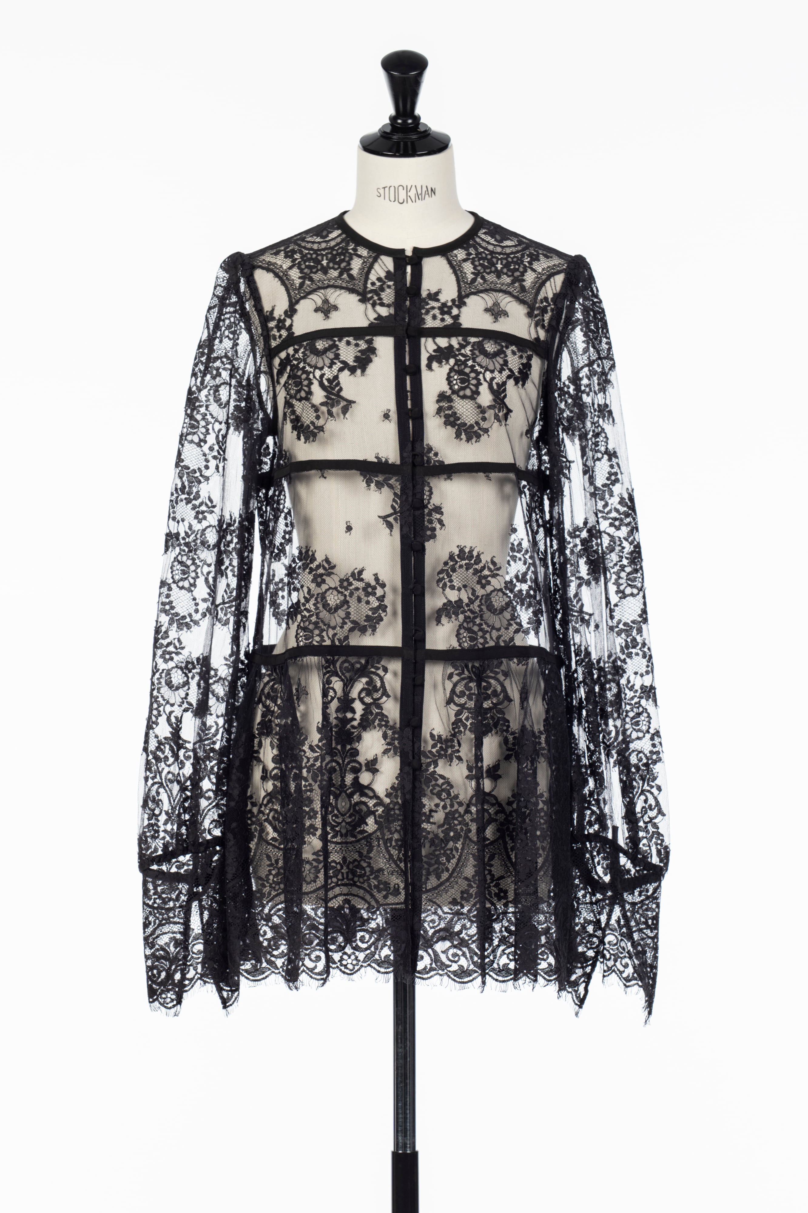26SS】FETICO フェティコ /レースギャザーブラウス / LACE GATHERED