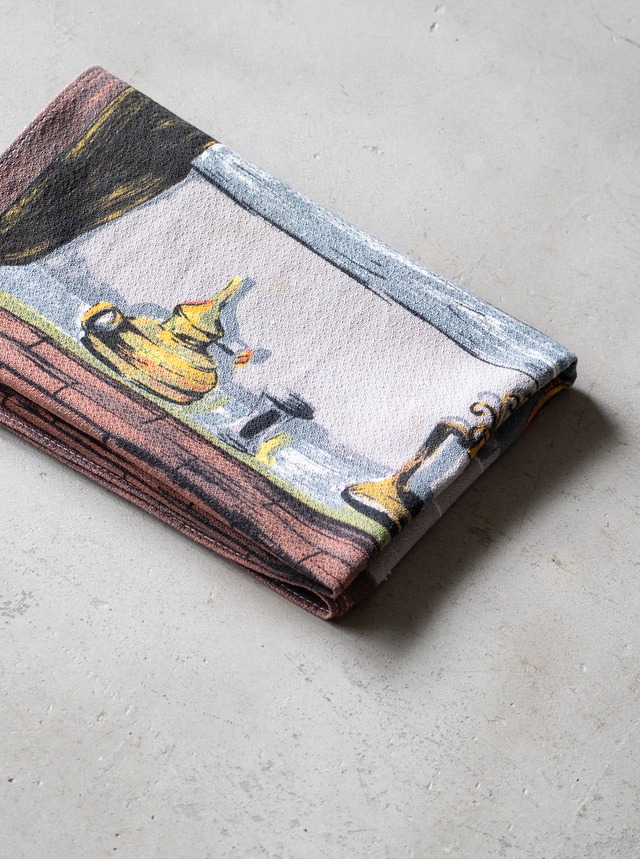 "VONY France" vintage Tea towel - Cheminee
