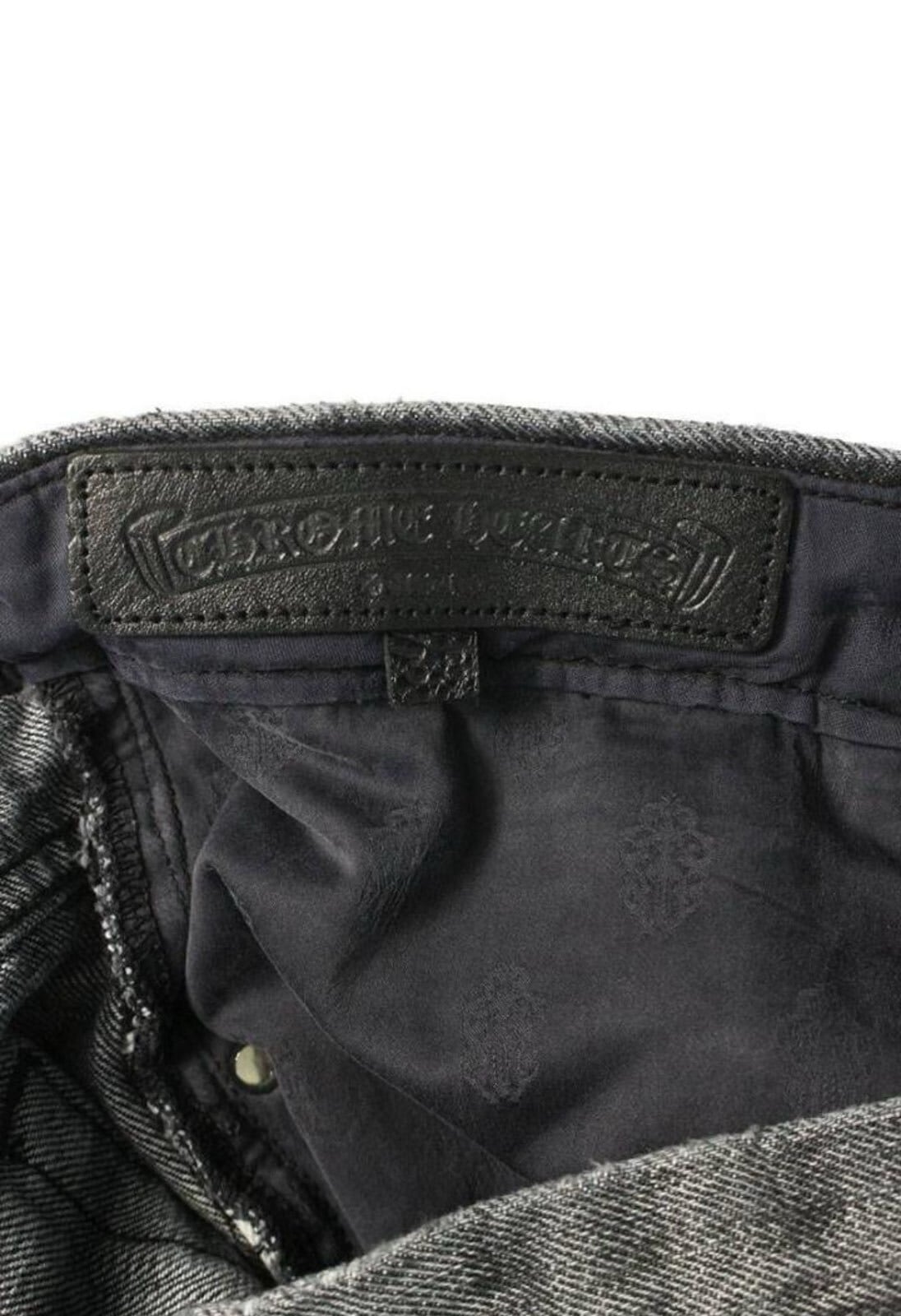 CHROME HEARTS クロムハーツ デニムパンツ 赤黒クロスパッチ ジーパン