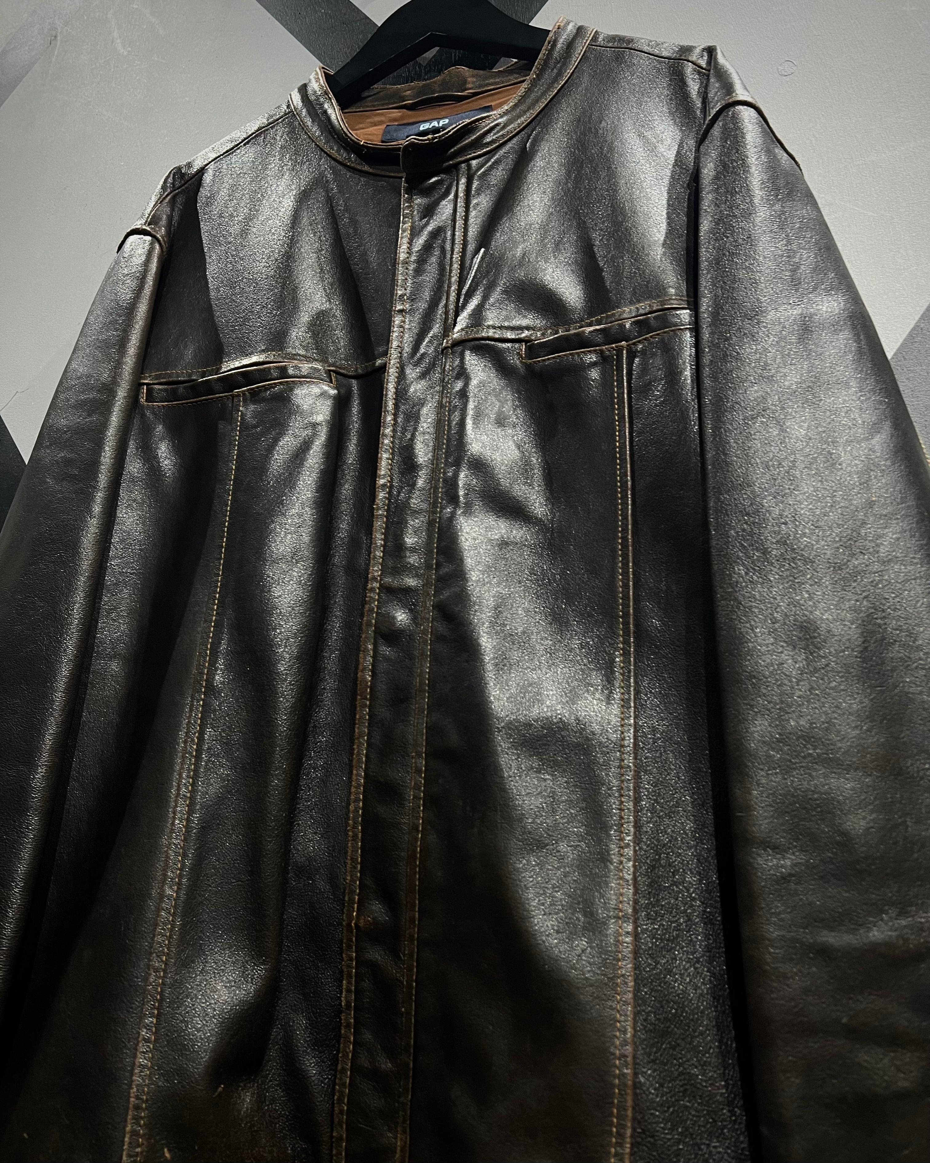 X VINTAGE】 “OLD GAP” Good Aging Leather Jacket | Caka(カカ