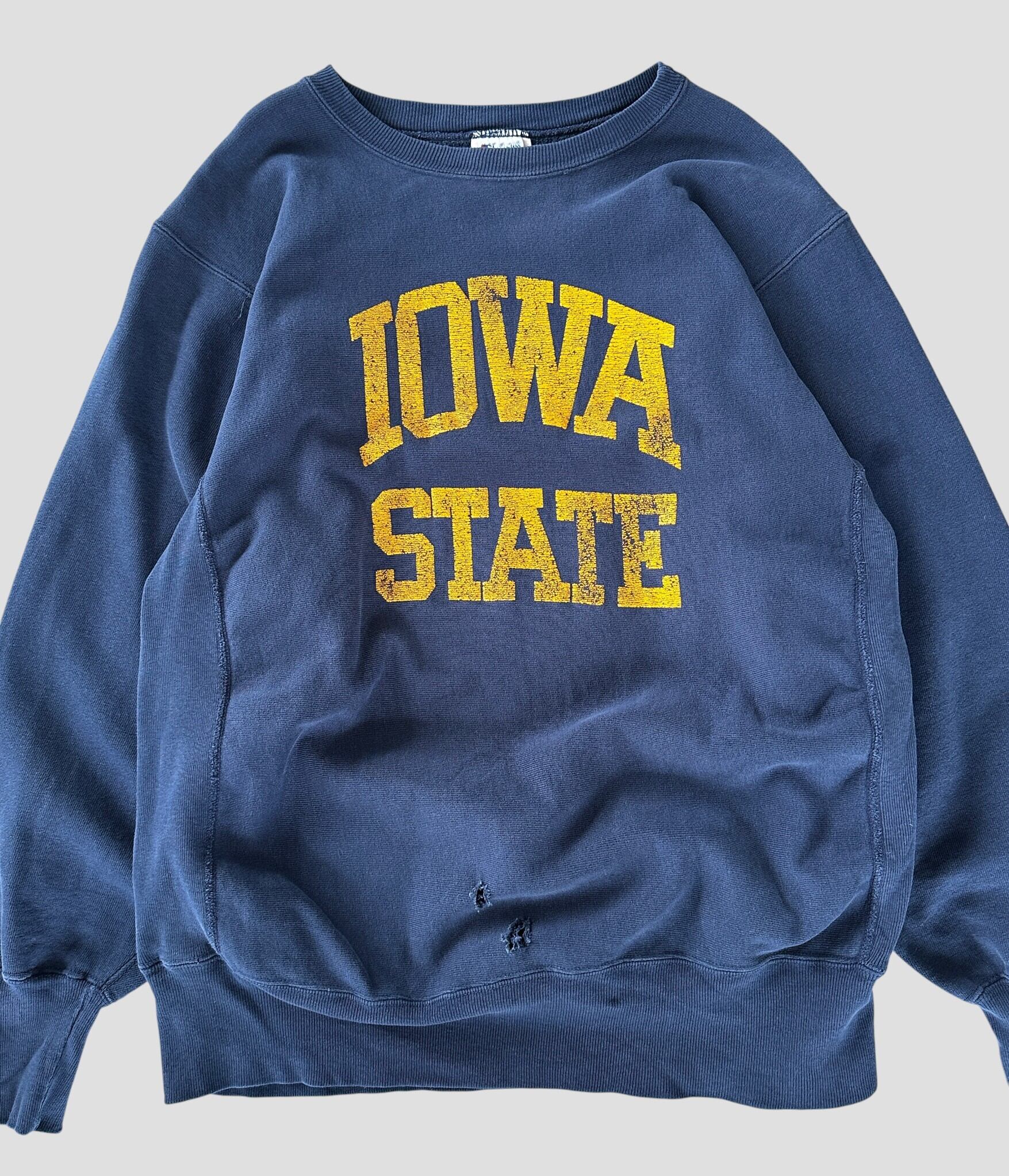 Champion- Vintage 90s XL IOWA STATE Reverse Weave Sweat made in