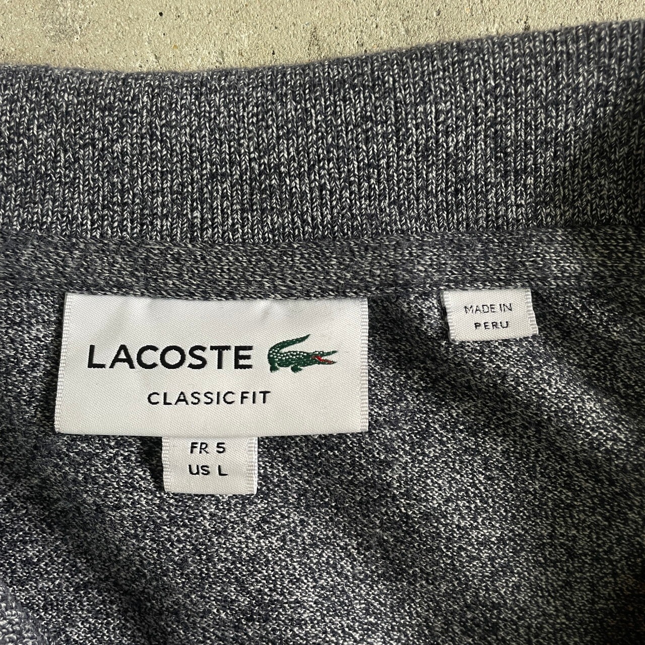LACOSTE ラコステ ポロシャツ メンズL相当 古着 ワンポイントロゴ 