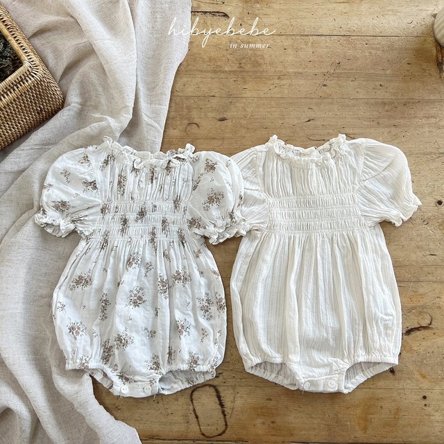 《即納》《hibyebebe》Abeque smoking rompers