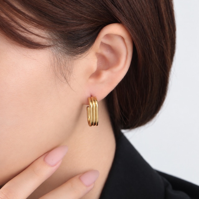 316L tiny vertical hoop pierce  #p167
