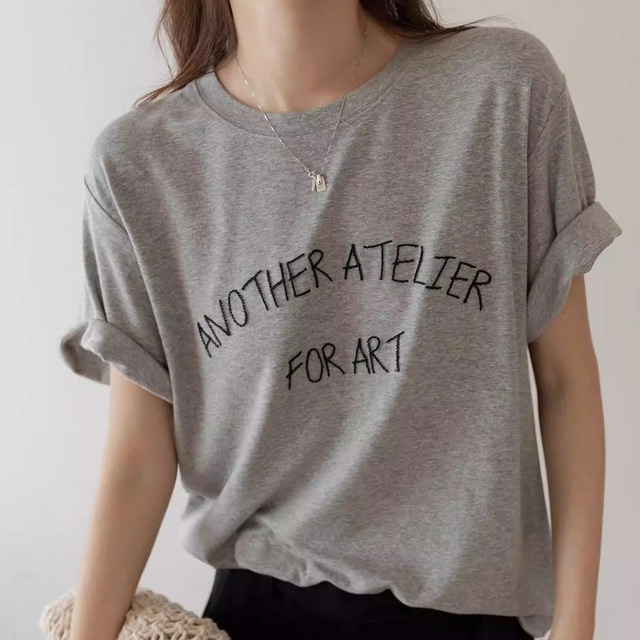 半袖 ロゴプリント クルーネック Tシャツ 3color ATO0263