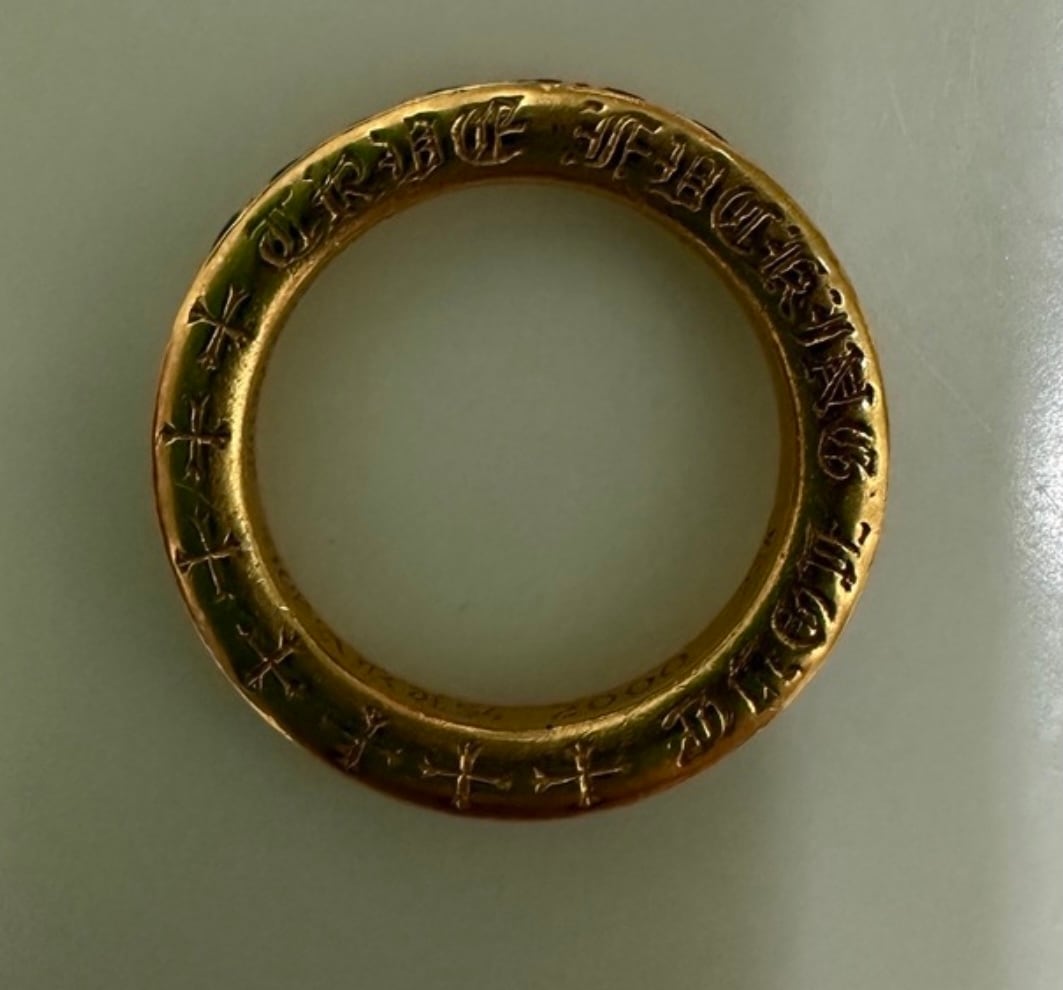 CHROME HEARTS クロムハーツ 22k リング ブラックダイヤモンド 指輪 ゴールド