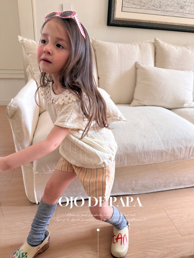 《予約》ojo de papa ¨ lace knit tee ¨ 2nd 26summer