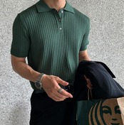 【BB88】Stripe Knit Polo