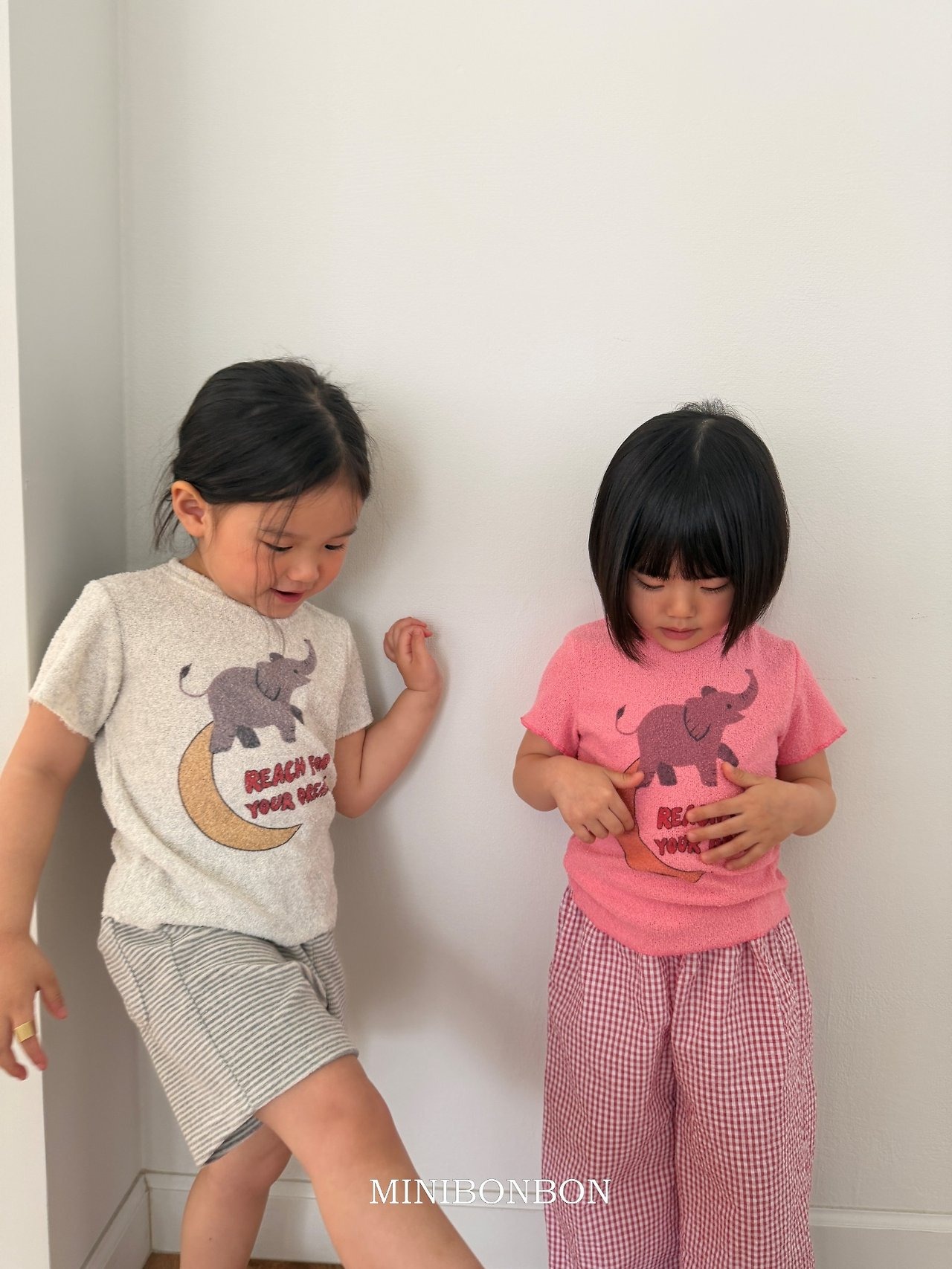 [MINIBONBON] Dream Elephant Tee (JS/JM/JL) / [미니봉봉] 드림코끼리티 (JS/JM/JL)