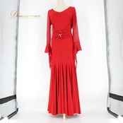 社交ダンス 衣装 スタンダード ドレス ワンピース パーティ衣装 女性用 オールシーズン 赤 Leirena レイリーナ レッド系 派手 無地 スタイルアップ フォーマル 衣装 ドレスアップ 躍動感 エレガント シンプル サイズ42 着やすい パーティー 目を引く ジャズダンス ブランド ポリエステル ポリウレタン クラシック パフォーマンス 舞台 衣装 結婚式 パーティードレス 社交ダンス用品