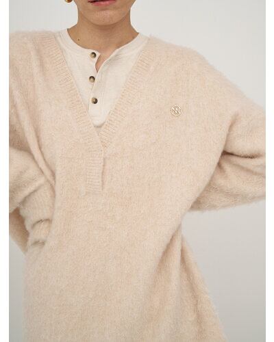 【YENN】[Y254-91123] ALPACA MIX TUNIC PO
