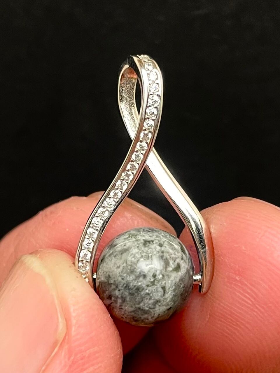 5) 願い「天照石」メビウス・シルバーPT10mm