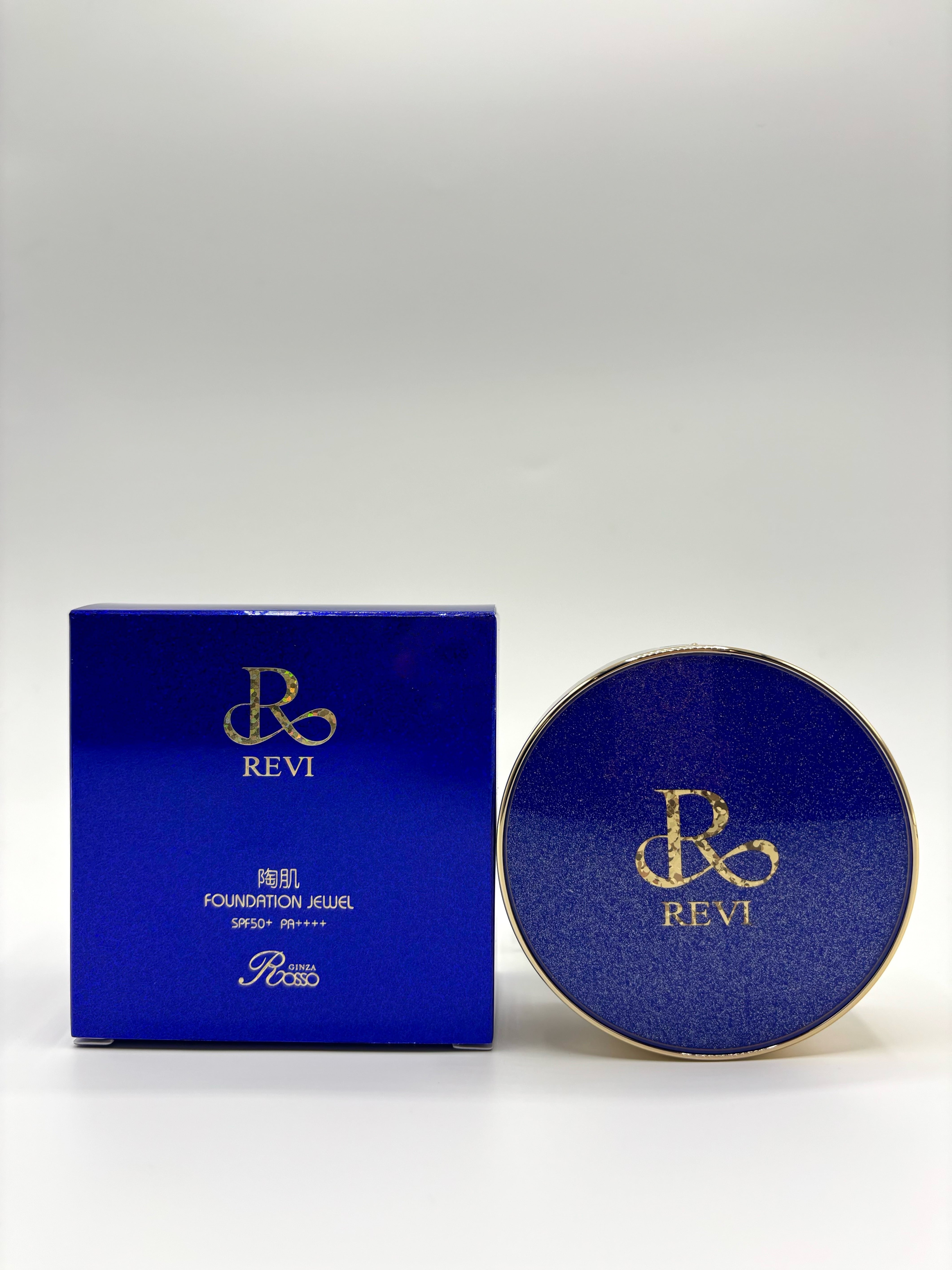 【新品】ルヴィ 陶肌ファンデーション ジュエル 限定ブルー、モイストクリーム 限定ケース‼️陶肌ファンデーション・ジュエル ロイヤルブルー