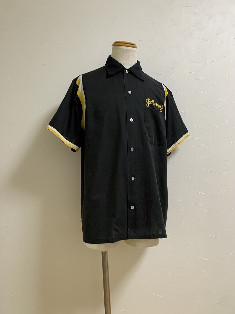 1960~70's Switched Design Short Sleeve Bowling Shirt