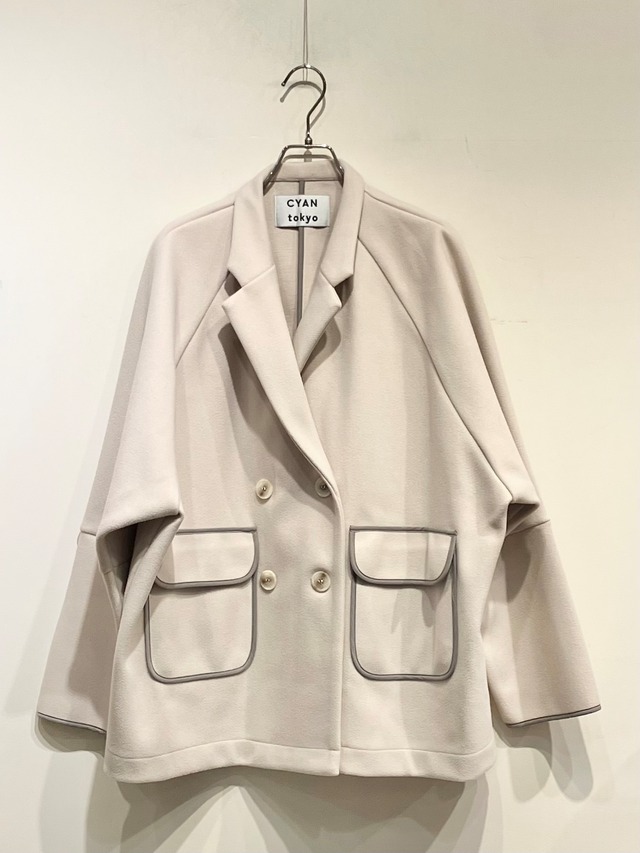 CYAN TOKYO  Wフェイスラグランハーフジャケット