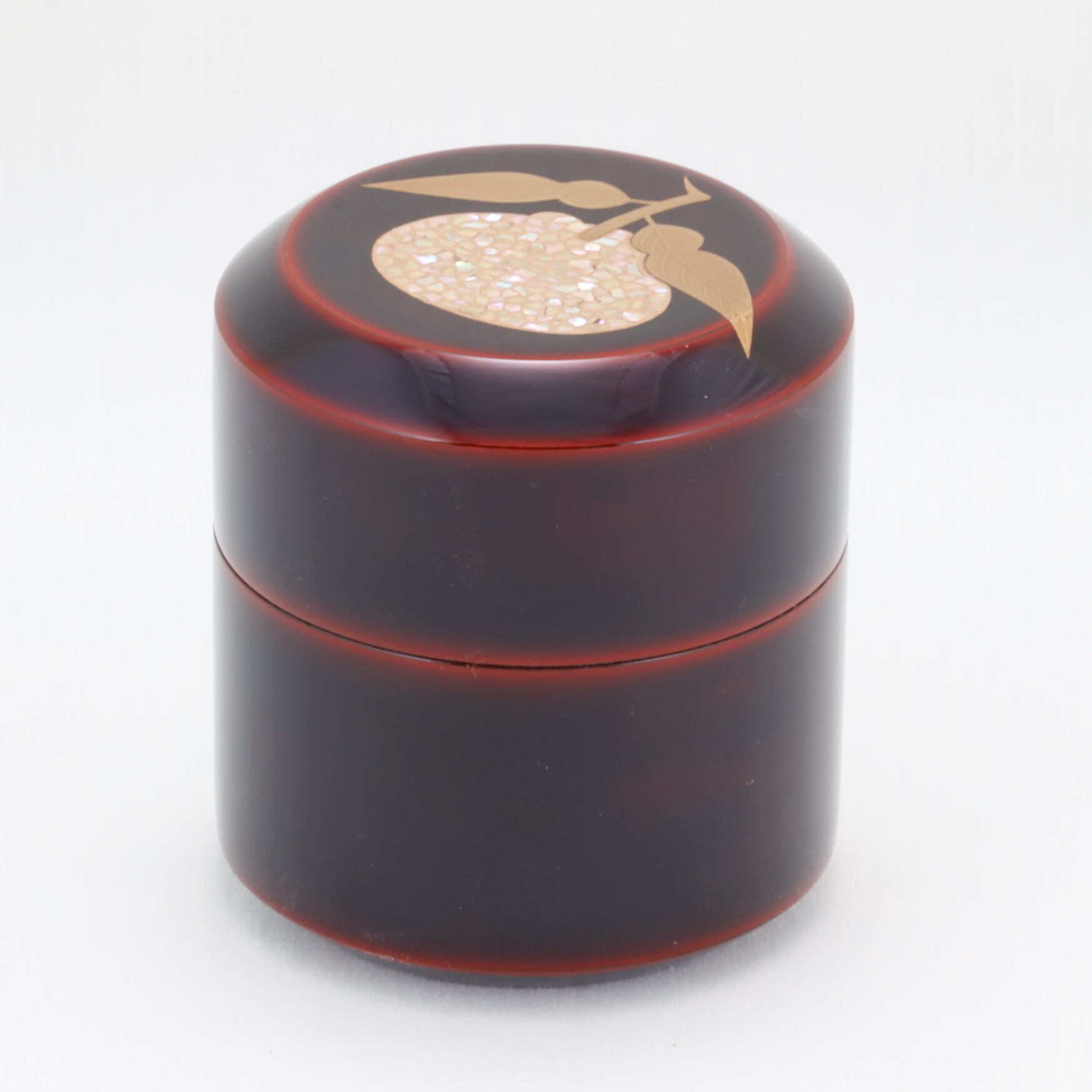 216 輪島塗 茶筒／溜塗／柚子 | 輪島塗 加藤漆器店 公式オンラインショップ