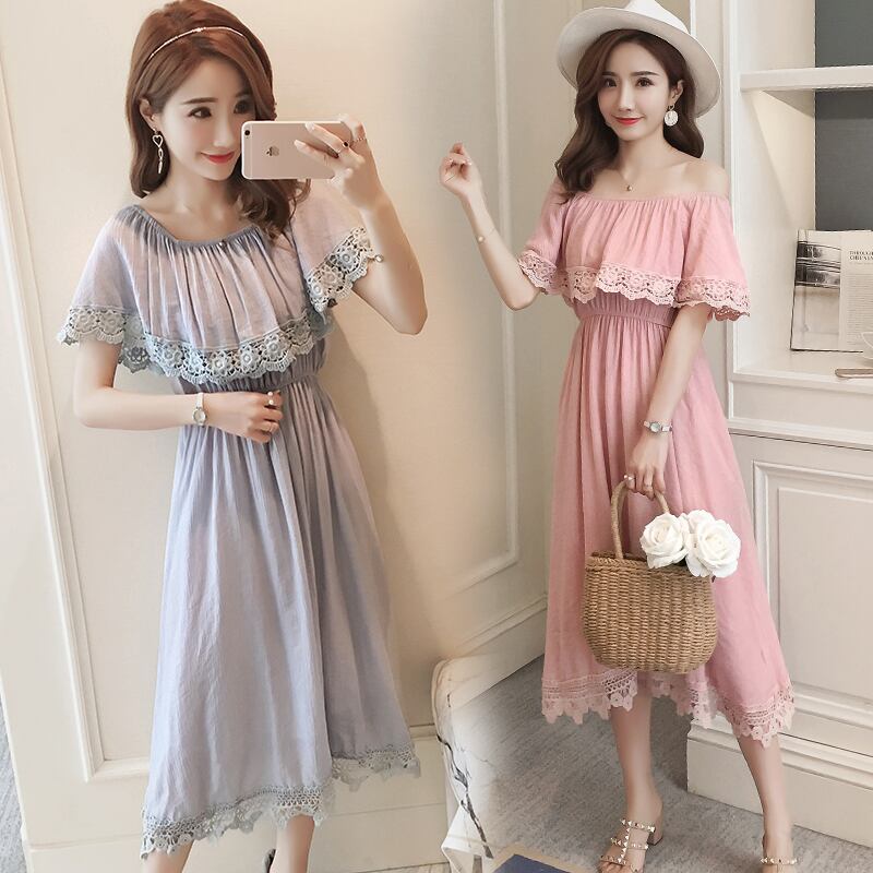 【新作】【送料無料】 1903＃スウィートサマーマタニティナーシングドレススリムウエストフリル授乳服セクシーなホット妊娠中の母親 大人ガーリー キュート カジュアル 夏物 AL expec326557704271