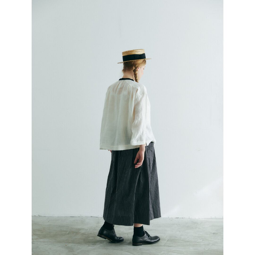 MAGALI マガリ ベルギーリネン・アンティーク・ブラウス・ホワイト