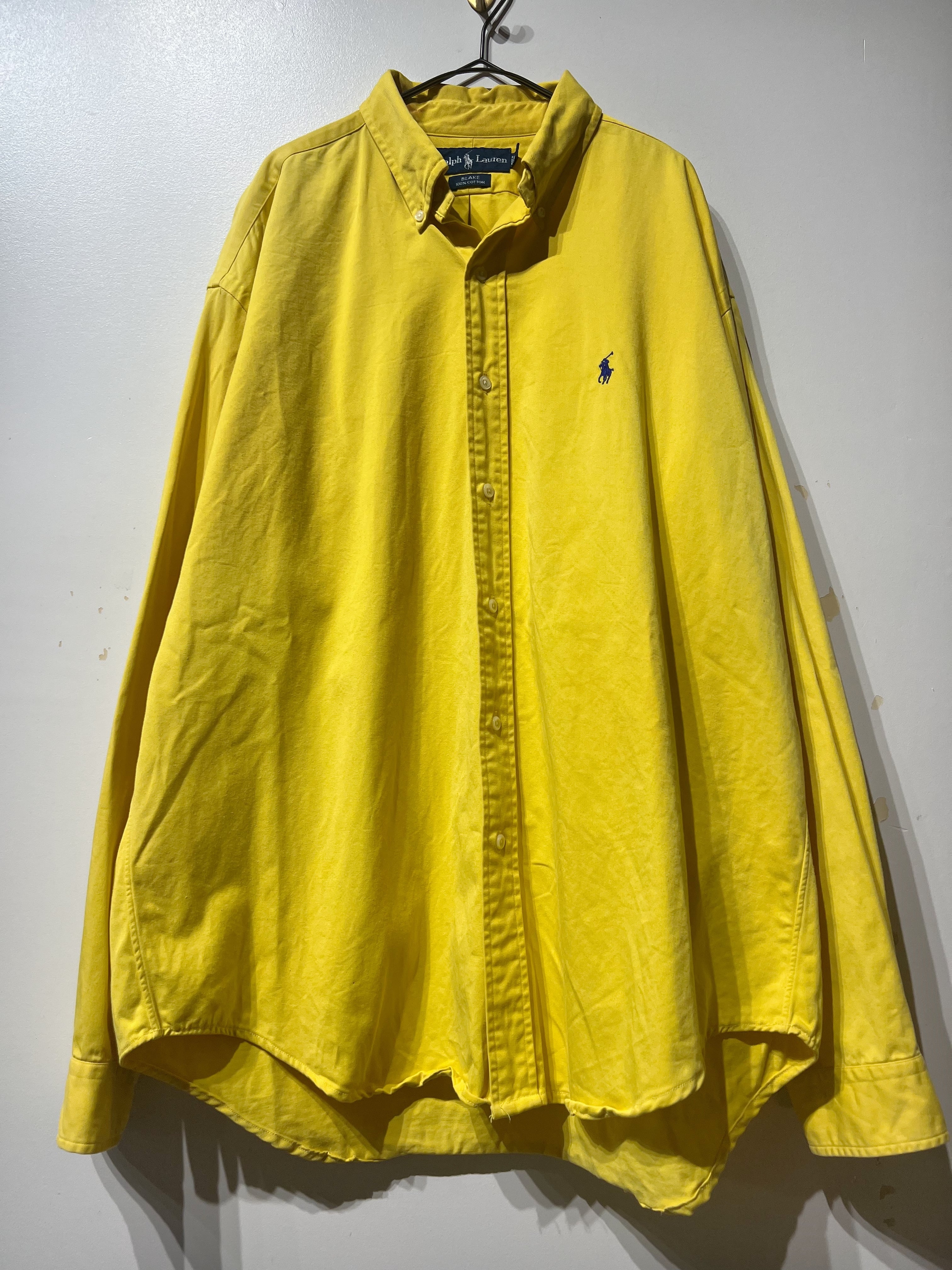 (SH1352)Ralph Lauren “BRAKE” yellow cotton BD shirt