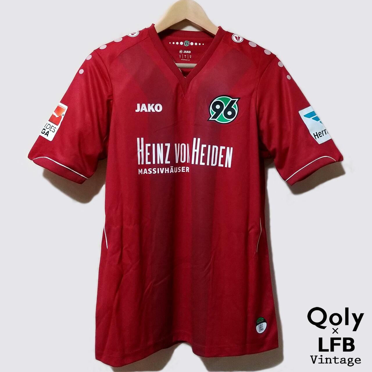 ハノーファー96 2014-15 Jako ホーム半袖 ユニフォーム リーグバッジ